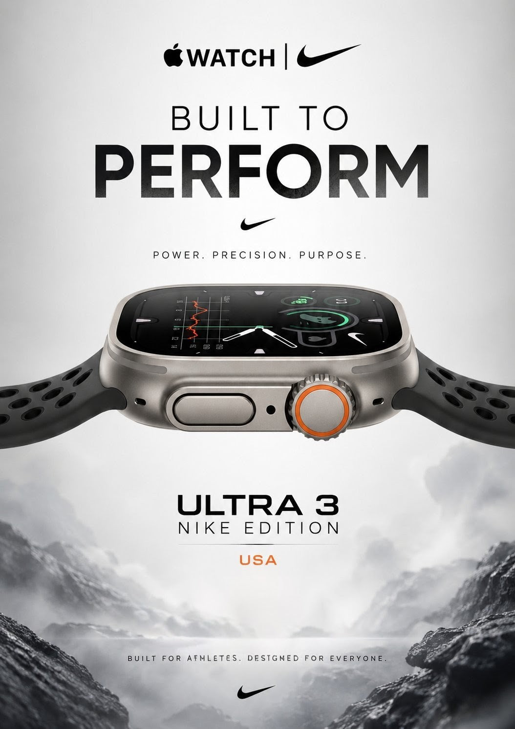 Apple Watch Ultra 3 Nike  Smartwatch – Titanium Black